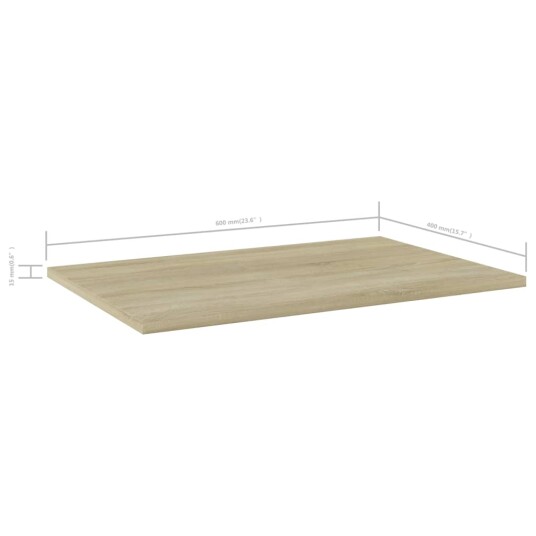 Hylleplater 4 stk sonoma eik 60x40x1,5 cm sponplate 8720286245095 Hylleplater 4 stk sonoma eik 60x40x1,5 cm sponplate 8720286245095