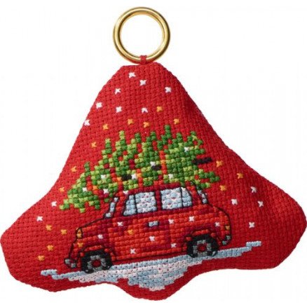 Permin Broderisett Bil i bjelle 9x8 cm