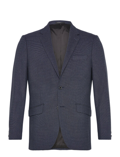 Lindbergh Black Dobby Stretch Blazer - Navy - 56