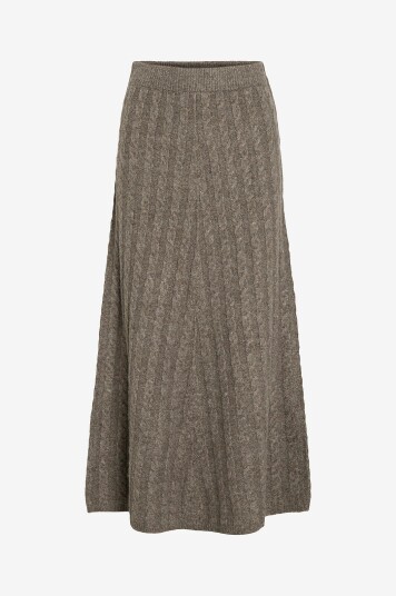 Vila Skjørt viRelli Ankle Cable Knit Grå Vila Skjørt viRelli Ankle Cable Knit Grå