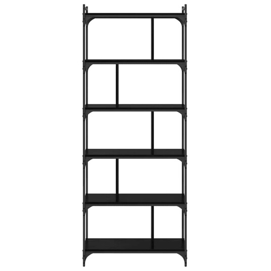  Bokhylle Svart eik 76 x 32 x 192 cm Konstruert tre