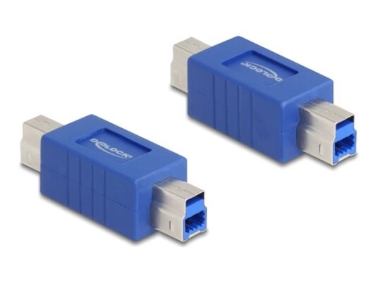 Delock - Usb-Hann-Hunnveksler - Usb Type B (Hann) Til Usb Type B (Hann) - Blå