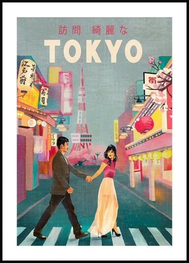 Tokyo Japan Travel Art Poster Plakat / 40x50cm Tokyo Japan Travel Art Poster Plakat / 40x50cm