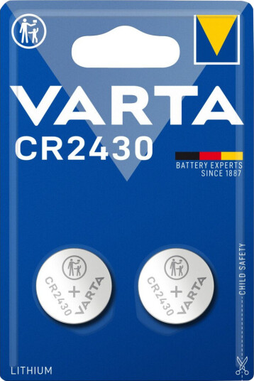 Varta CR2430 Lithium Knappcellebatteri 2 pk - 290 mAh 3V Varta CR2430 Lithium Knappcellebatteri 2 pk - 290 mAh 3V