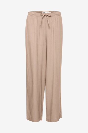 ICHI - Bukse ihLino PA2 FL - Beige