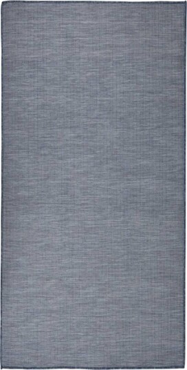 vidaXL Utendørs flatvevd teppe 100x200 cm blå vidaXL Utendørs flatvevd teppe 100x200 cm blå