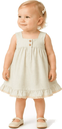 Wheat Kjole Ayla Summer blue stripe (62 cm)