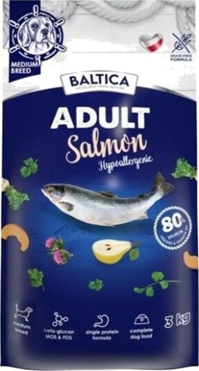 Baltic Agro Baltica Karma Med Laks Til Mellomstore Hunder 3 kg