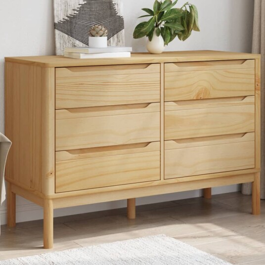  Kommode FLORO voksbrun heltre furu