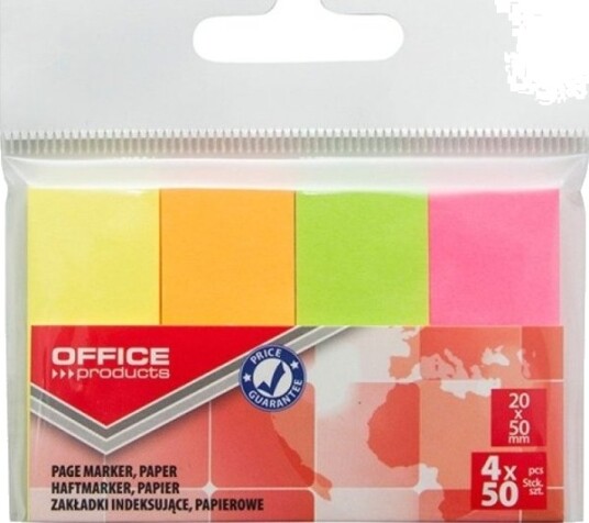 Kontorprodukter Kontorprodukter Indekseringsfaner Papir 20X50 Mm 4X50 Kort Anheng Blanding Av Neonfarger