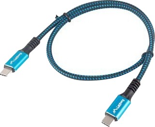 Lanberg - Usb-Kabel - Usb-C (Hann) Til Usb-C (Hann) - Usb4 - 20 V - 5 A - 50 Cm - Usb Power Delivery (100 W), 8 K 30 Hz (7680 X 4320) Støtte, Støtte For Power Delivery 3.0 - Svart, Blå