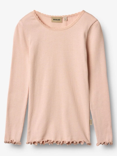 Wheat Rib T-Shirt Long Sleeve Reese Rosa 104/4Y