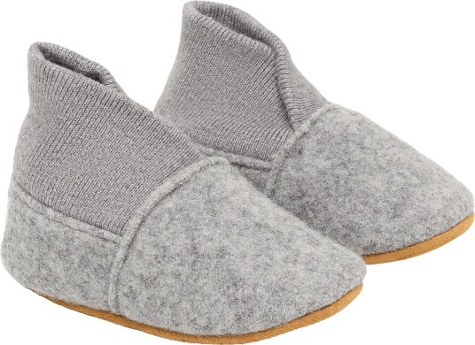 En Fant Wool Slippers W. Rib   GREY MELANGE   23\24