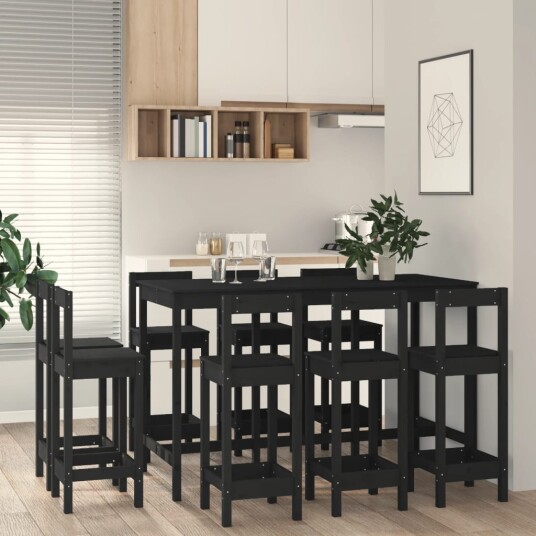 Barsett 9 deler svart heltre furu 8720287210740