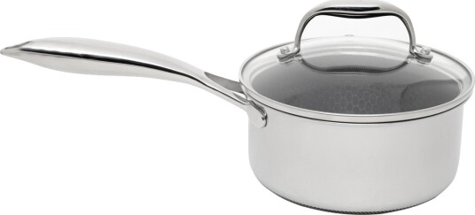 Kohersen Black Cube Sauskjele med lokk 16 cm Non Stick Rustfritt st??l