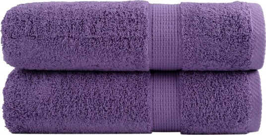 vidaXL Premium dusjhåndklær SOLUND 2 stk lilla 70x140cm 600 g/m2 vidaXL Premium dusjhåndklær SOLUND 2 stk lilla 70x140cm 600 g/m2
