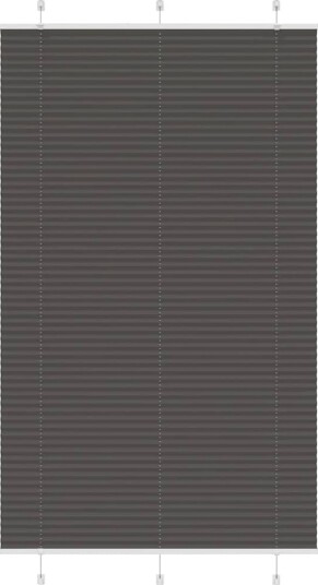 plisségardin sort 115x200 cm Stoff Bredde 114,4 Polyester