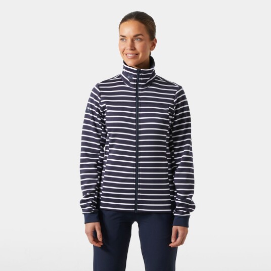 Helly Hansen Dame Crew Smooth Slickface Fleece Jakke Marineblå XL