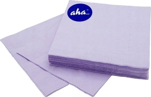 Aha Servietter Aha 3 Lags 1/4 Fold 33X33 Cm 20 Stk. Pastell Lilla