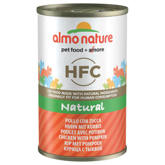 Almo Nature HFC Natural Kattemat Kylling og Gresskar 6 x 140 g