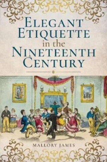 Elegant Etiquette In The Nineteenth Century Av James Mallory