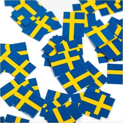 Flag Konfetti Sverige