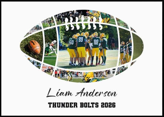 Football Ball Photo Collage Personal Plakat Plakat / 30x40cm Football Ball Photo Collage Personal Plakat Plakat / 30x40cm