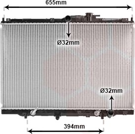 VAN WEZEL 25002094 Radiator motorkjøling