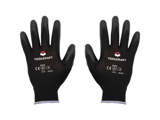 Toolcraft To-5621646 Nylon Polyuretan Arbejdshandske Handsker 9 En 388 Cat Ii 1 Paar