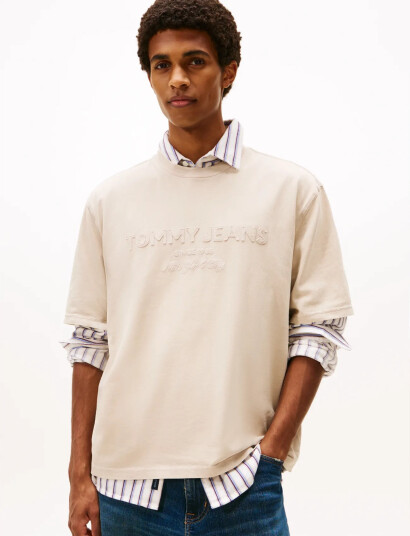 Tommy Jeans Tjm 90S New Classics Ss Tee - Beige - S