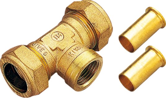 Fonta T-Rør M/Muffe 15mm X 1/2" X 15mm CU