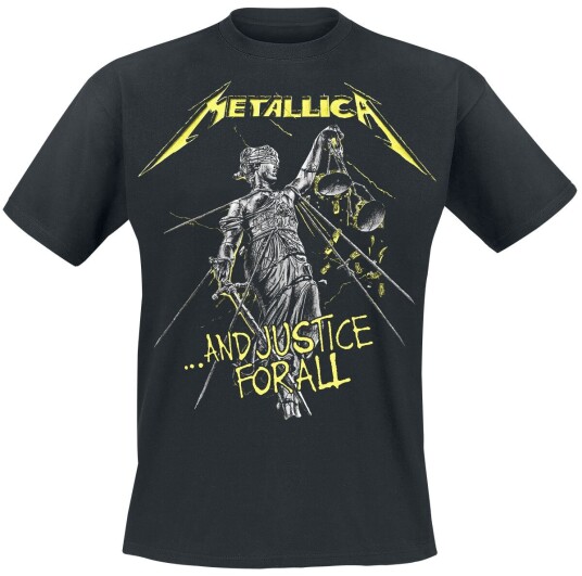 Metallica T-skjorte . . . And Justice For All Tracklist S til 5XL Herrer svart