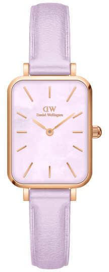 Daniel Wellington DW Klokke Quadro Lavender 20x26mm Roségull