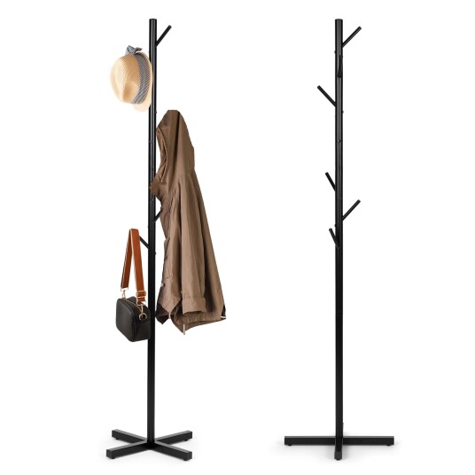 Frittstående kleshenger enkel metall 7 kroker 177 cm ModernHome