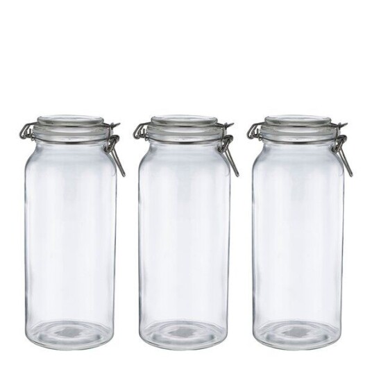 Modern House Sogn glasskrukke sett 1,2L 3 stk klar Modern House Sogn glasskrukke sett 1,2L 3 stk klar