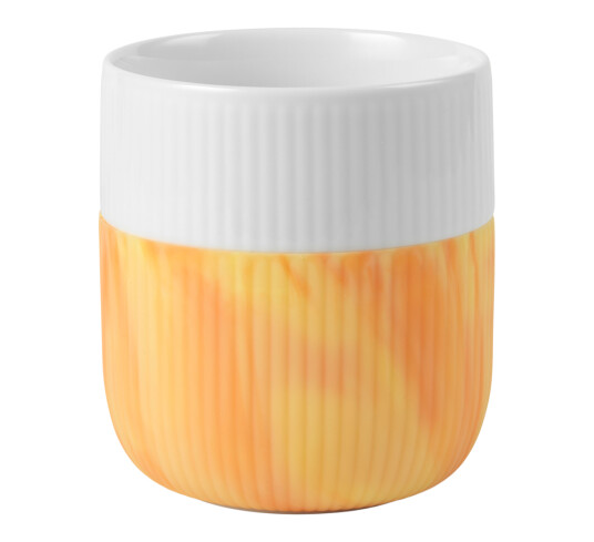 Royal Copenhagen Riflet Contrast Marmor krus 35 cl ildgul Royal Copenhagen Riflet Contrast Marmor krus 35 cl ildgul