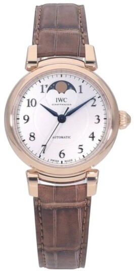 IWC Dameklokke IW459308 Da Vinci Sølvfarget/Lær Ø36 mm