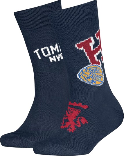 Tommy Hilfiger Sokker 2 pack Navy Tommy Hilfiger 35/38 Sokker Gul Hvit Marineblå Rød 35 38