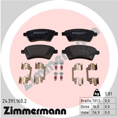 Bremseklosser ZIMMERMANN 24391.160.2