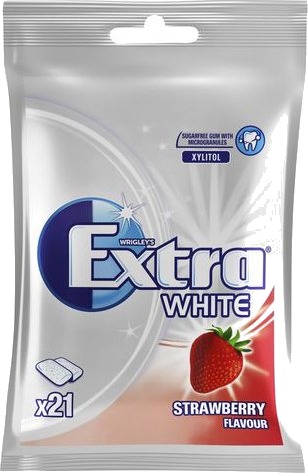 Extra White Strawberry 29g   Selvlukkende pose