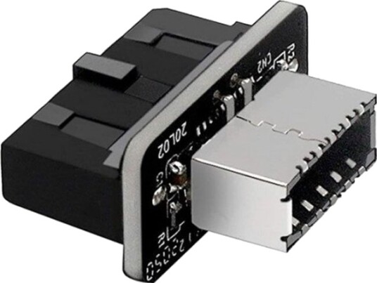 Graugear Intern 19-Pinners Hann Usb 3.0 Til Usb 3.1 Type-E 20-Pinners Nøkkel A 180 Grader