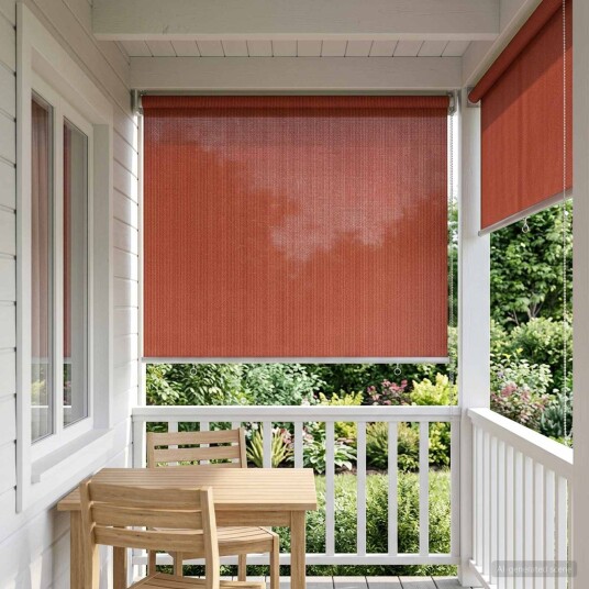 vidaXL Utendørs Rullegardin 90% UV-blokk Terracotta 100 x 230 cm HDPE