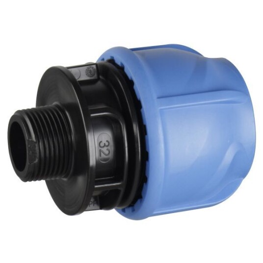 Georg Fischer 3004080342 PEM-kobling PP, rett, utvendig gjenge, redusert 32 x G25