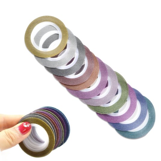 Glitter striping tape negle tape