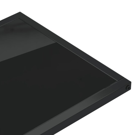 vidaXL Sidebord for PC svart 50x35x65 cm herdet glass