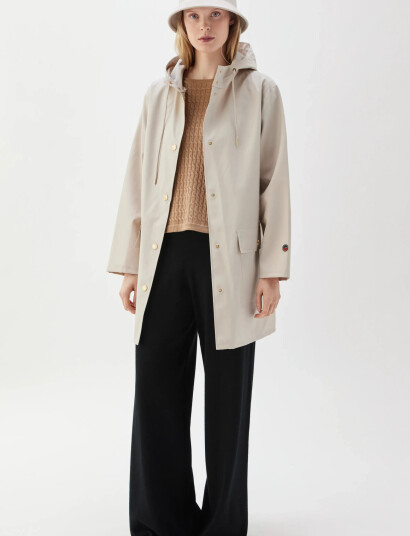 BUSNEL Britte Raincoat Beige 42 BUSNEL Britte Raincoat Beige 42