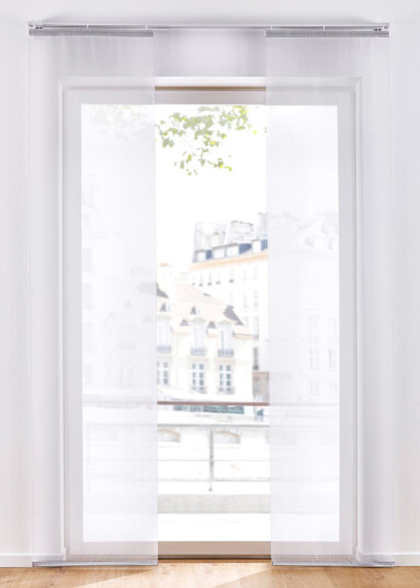 bonprix Ensfarget panelgardin (1-pack) 1 (H/B: 145/57 cm),2 (H/B: 175/57 cm),3 (H/B: 225/57 cm),4 (H/B: 245/57 cm) hvit