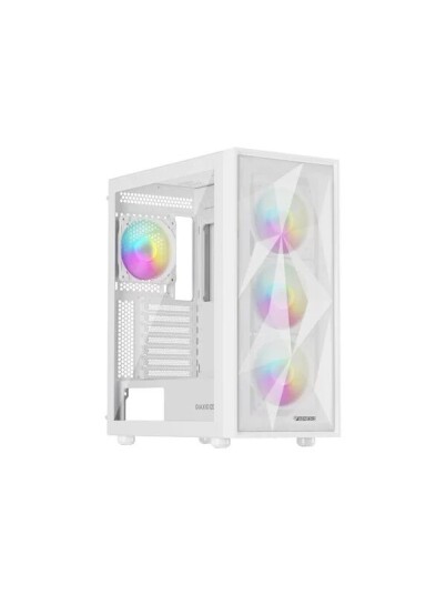 Genesis Diaxid 605 ARGB Midi Tower Kabinett Hvit med Herdet Glass Genesis Diaxid 605 ARGB Midi Tower Kabinett Hvit med Herdet Glass