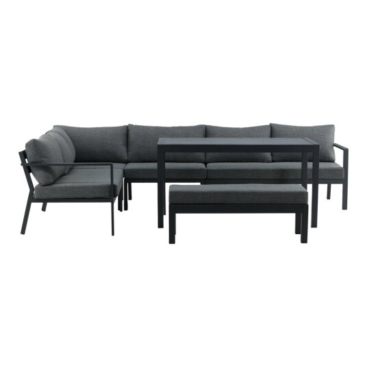 Venture Home Design Ramos Loungesofa - Sort/Grå 1710532-01-0 1699692-01-0