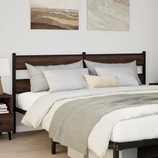 Hodegavl brun eik 190 cm stål og konstruert tre 8721158377777
